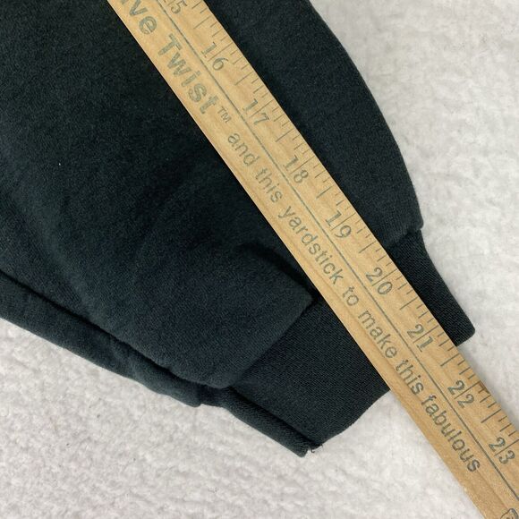 Vintage Football Sweatshirt Size XL Black 90s 4th And Goal Faded Boxy Puff Logo - Picture 11 of 13